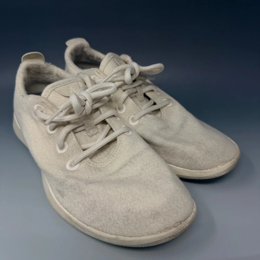Allbirds Mens Merino Wool Runners Cream White Sneakers Size US M8 0721‎ NV1